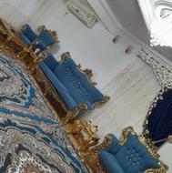 مبل سلطنتی 7نفره با جلو مبلی و میز عسلی رایگان