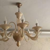 لوستر کریستالی کرم رنگ