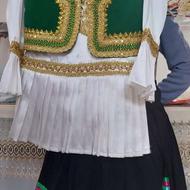 لباس قاسم آبادی پیراهن چین دار جلیقه مخمل