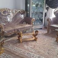 مبل هفت نفره سلطنتی +میز و کاور