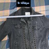 کت و شلوار جین آبی و زغالی