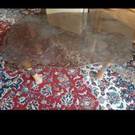 میز عسلی شیشه ای