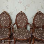 4عدد مبل چوبی دسته دار