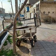 چهار چرخ باربند گاری میوه فروشی