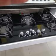 اجاق گاز شیشه ای 5شعله