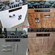 اجاق گاز طرح فر کابینت باضمانت شیشه8میل سکوریت