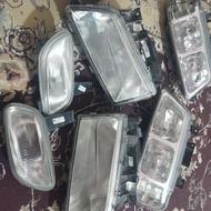 چراغ جلو جدید و قدیم پژو 405 و یک جفت هدلایت و روکش پارس