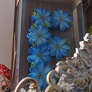 گل شیشه ایی بزرگ رنگ آبی