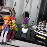 کشتی چوبی/عروسک لبه دکوری/جادستمال کاغذی/اینه شمعدان/گل سنبل