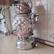 سماور 6 لیتری گازی مجهز به فندک همراه قوری