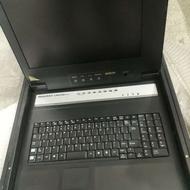 کنسول APC ps2شبگه KVM ATEN مانیتور رک HP با متعلقات