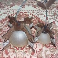 لوستر چوبی 4 شاخه