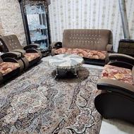 مبل هفت نفره باجلومبلی ومیزعسلی