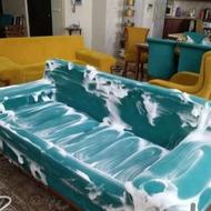 مبل شویی پاکان درمنزل بابهترین کیفیت بارضایت 100٪ مشتری