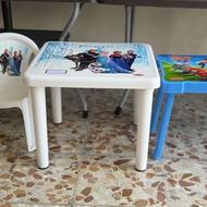 فروش میزو صندلی کودک پلاستیکی نیم ست حصیری مبل پلاستیکی