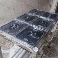 میز استیل مخصوص بن ماری برای ترشی و زیتون