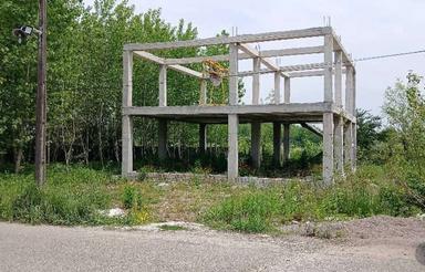 فروش 520 متر زمین با بنا نیمه کاره سنددار لاهیجان نو بیجار