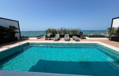 آپارتمان پنت 240 متری فرنیش استخر در روف بابلسر