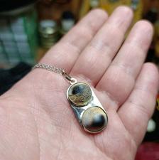 مهره مار اصل شاه کبری سیاه خالدار بارکاب نقره