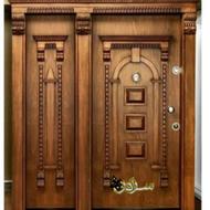 درب ضد سرقت نمای کامپوزیت شیشه ای پنجره UPVC ضدسرقت کدB078