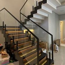 درب ضد سرقت نرده استیل شیشه‌ای لمینت ضدسرقت کدL108