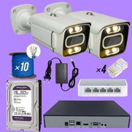 پک 2دوربینip تحت شبکه،بدنه فلز،میکروفون دار