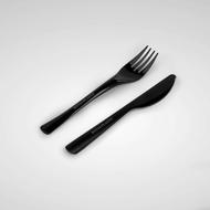 چنگال یکبارمصرف پلاستیکی مشکی ملبورن