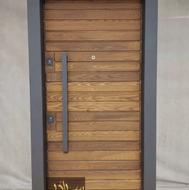 درب ضد سرقت روکش بلوط:”کدLa842”/نمای کامپوزیت ضدسرقت