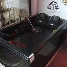 وان جکوزی مشکی دونفره دکومکور ماساژور شیرآلات کروم مدل لاولی