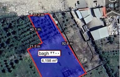 باغ زمین 4000 متر با 25 متر بر تجاری کمربندی آمل بافت شهر