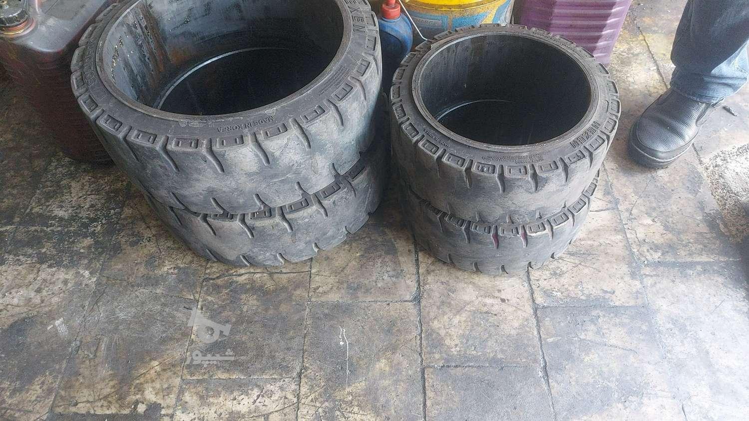 تعویض و پرس لاستیک توپر لیفتراک