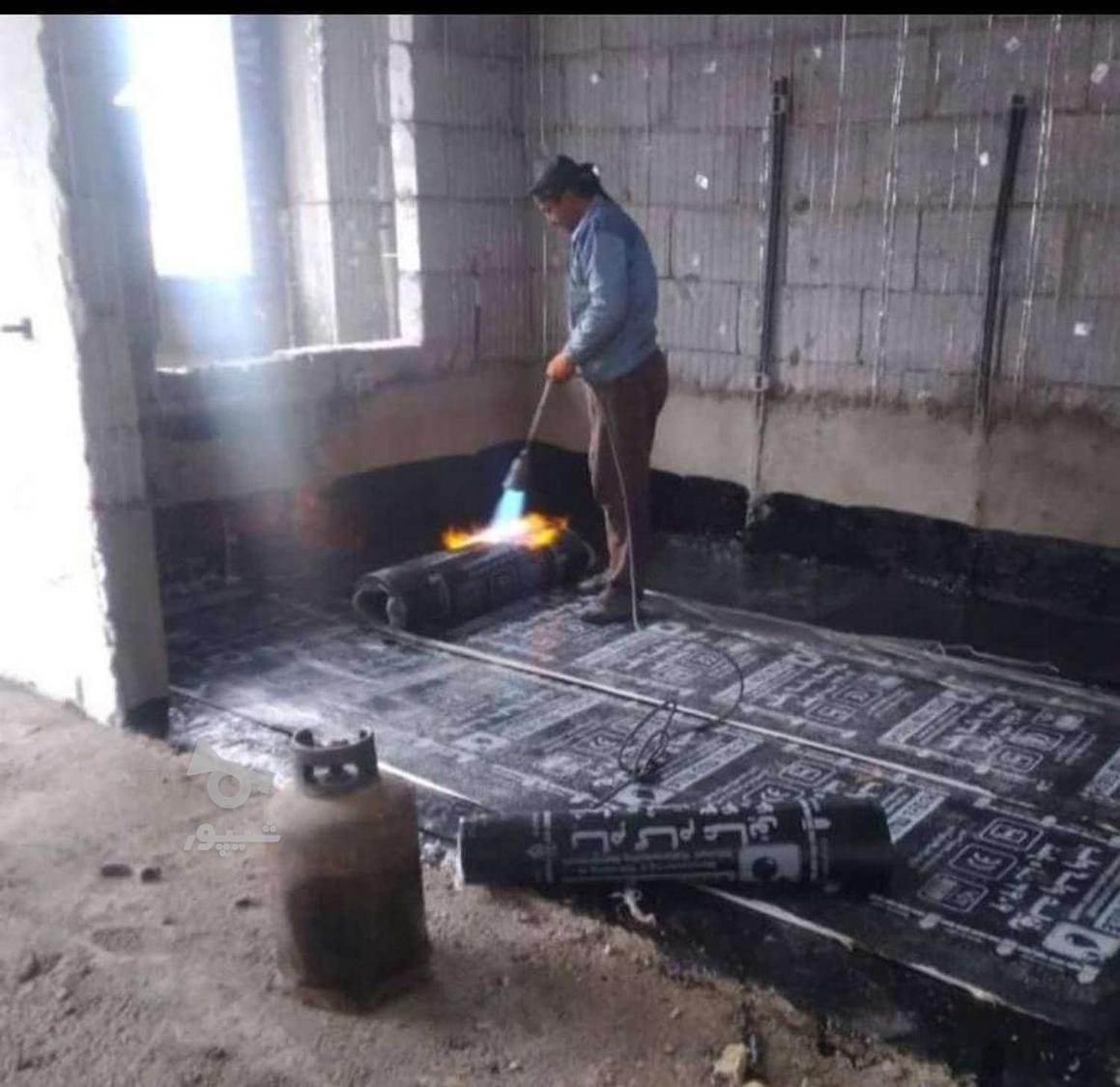 ایزوگام و قیر گونی حمام توالت پشت بام