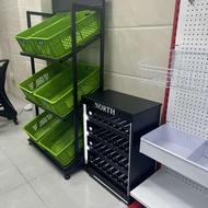 استند 6 سبد میوه قفسه انباری قفسه فروشگاهی رگال وسط خورسیدی