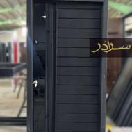 درب ضد سرقت روکش فلز:”کدLb575”/نما فریم‌لس ضدسرقت