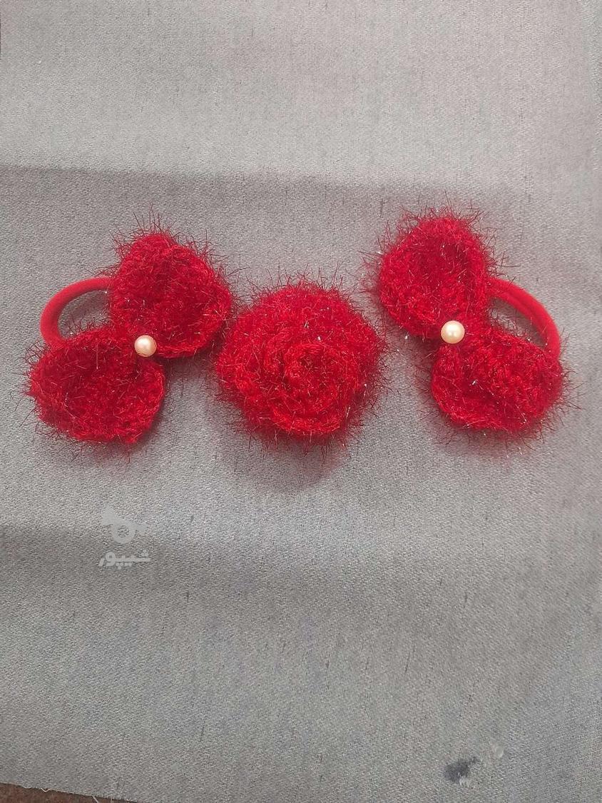 کش موی دست بافت رنگارنگ و زیبا