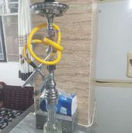 قلیون برنجی نقره ای