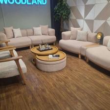 مبل راحتی 8 نفره تخت خوابشو با نمای چوبی 24 ماه ضمانت