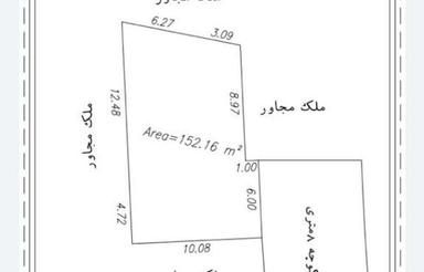 فروش زمین مسکونی 152 متر در بلوار پاسداران