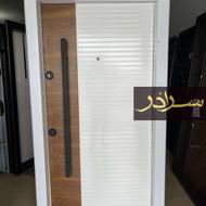 درب ضد سرقت روکش راش:”کدLb798”/نرده شیشهای ضدسرقت