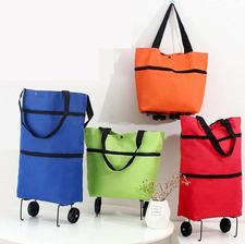 ساک خرید تاشو چرخ دار پرداخت درب منزل ضمانت هفت روزه