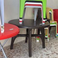 صندلی تاشو میز حصیری مبل پلاستیکی ومیز کافه و نیم ست حصیری