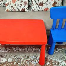 یکدست میز و صندلی کودک ، برند ایکیا اصلی سالم . مناسب کودک