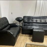 مبل چرم مشکی