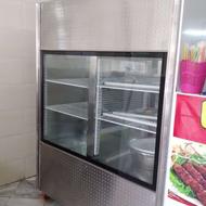 یخچال دوطرف شیشه کبابی تمام استیل