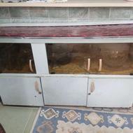 کابینت آشپزخانه فلزی شیشه ای