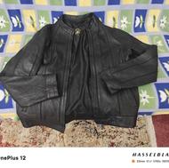 کاپشن چرم طبیعی مردانه XL