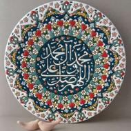 میناکاری روی سفال ،بشقاب 30 سانت زیبا و قابل شستشو