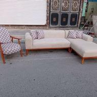 مبل راحتی مدل ال با میز وسط /ویستا گالری متل قو