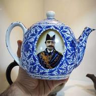 3قوری قدیمی عتیقه نوربلین، قلم آبی ناصری، ییشینگ خاک رس چین