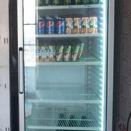 یخچال تک درب شیشه ی